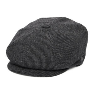 Charcoal Wool Blend Newsboy Cap