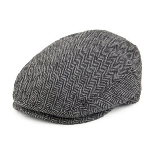 Grey Baby Herringbone Flat Cap